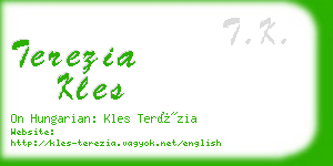 terezia kles business card